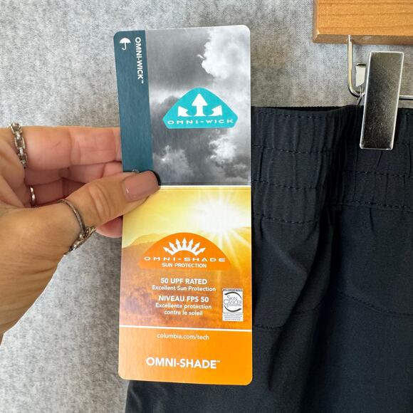 Columbia PFG Fishing Shorts Womens XXL Black Omni Shade 50 UPF Moisture Wicking - Picture 6 of 15